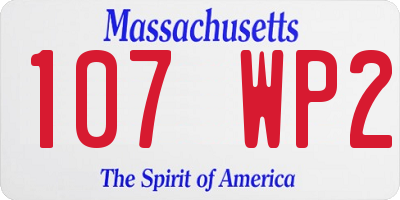 MA license plate 107WP2