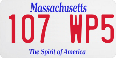 MA license plate 107WP5