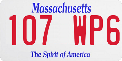 MA license plate 107WP6