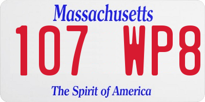 MA license plate 107WP8