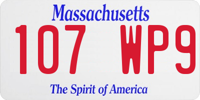 MA license plate 107WP9