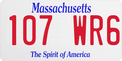 MA license plate 107WR6