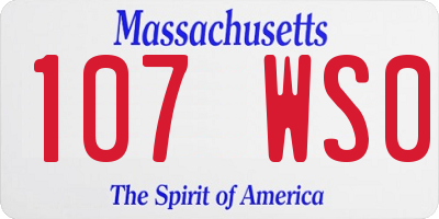 MA license plate 107WS0