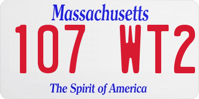 MA license plate 107WT2