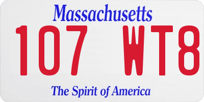 MA license plate 107WT8