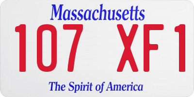 MA license plate 107XF1