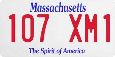 MA license plate 107XM1
