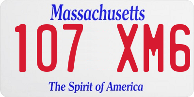 MA license plate 107XM6