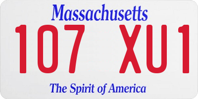 MA license plate 107XU1
