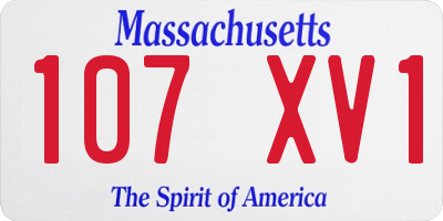 MA license plate 107XV1