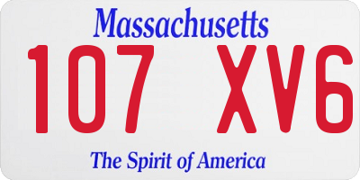 MA license plate 107XV6