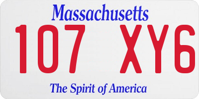 MA license plate 107XY6