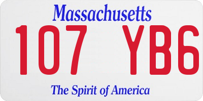 MA license plate 107YB6