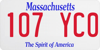 MA license plate 107YC0