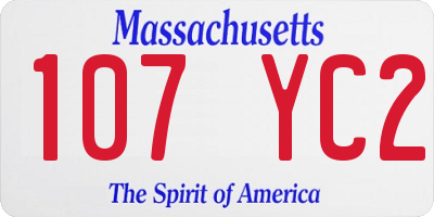 MA license plate 107YC2