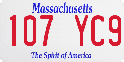 MA license plate 107YC9
