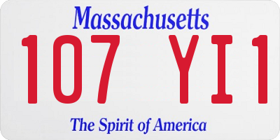 MA license plate 107YI1