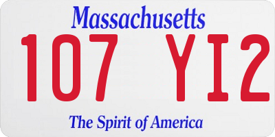 MA license plate 107YI2