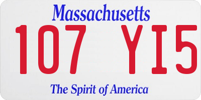 MA license plate 107YI5