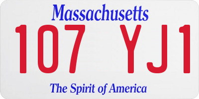 MA license plate 107YJ1