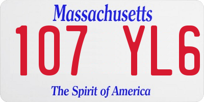 MA license plate 107YL6