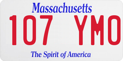 MA license plate 107YM0