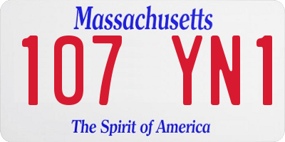 MA license plate 107YN1