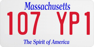 MA license plate 107YP1