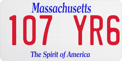 MA license plate 107YR6