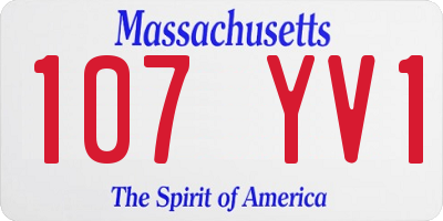 MA license plate 107YV1