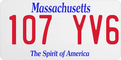 MA license plate 107YV6