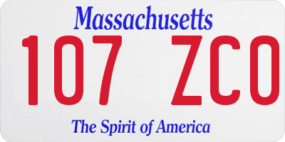 MA license plate 107ZC0