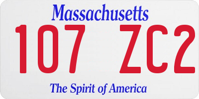 MA license plate 107ZC2
