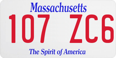 MA license plate 107ZC6
