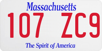 MA license plate 107ZC9