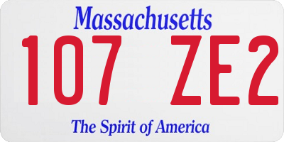 MA license plate 107ZE2