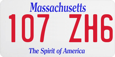 MA license plate 107ZH6