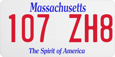 MA license plate 107ZH8