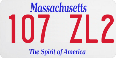 MA license plate 107ZL2