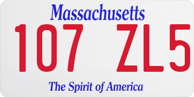 MA license plate 107ZL5