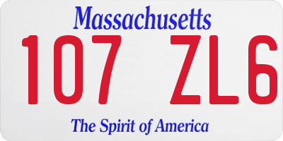 MA license plate 107ZL6