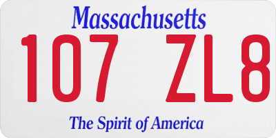 MA license plate 107ZL8