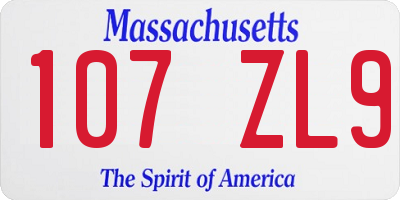 MA license plate 107ZL9