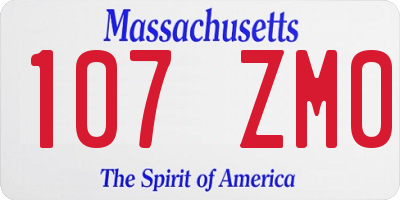 MA license plate 107ZM0