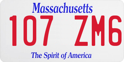 MA license plate 107ZM6
