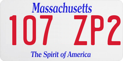 MA license plate 107ZP2