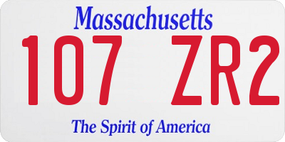 MA license plate 107ZR2