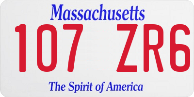 MA license plate 107ZR6