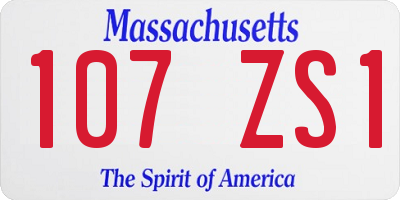 MA license plate 107ZS1