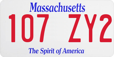 MA license plate 107ZY2